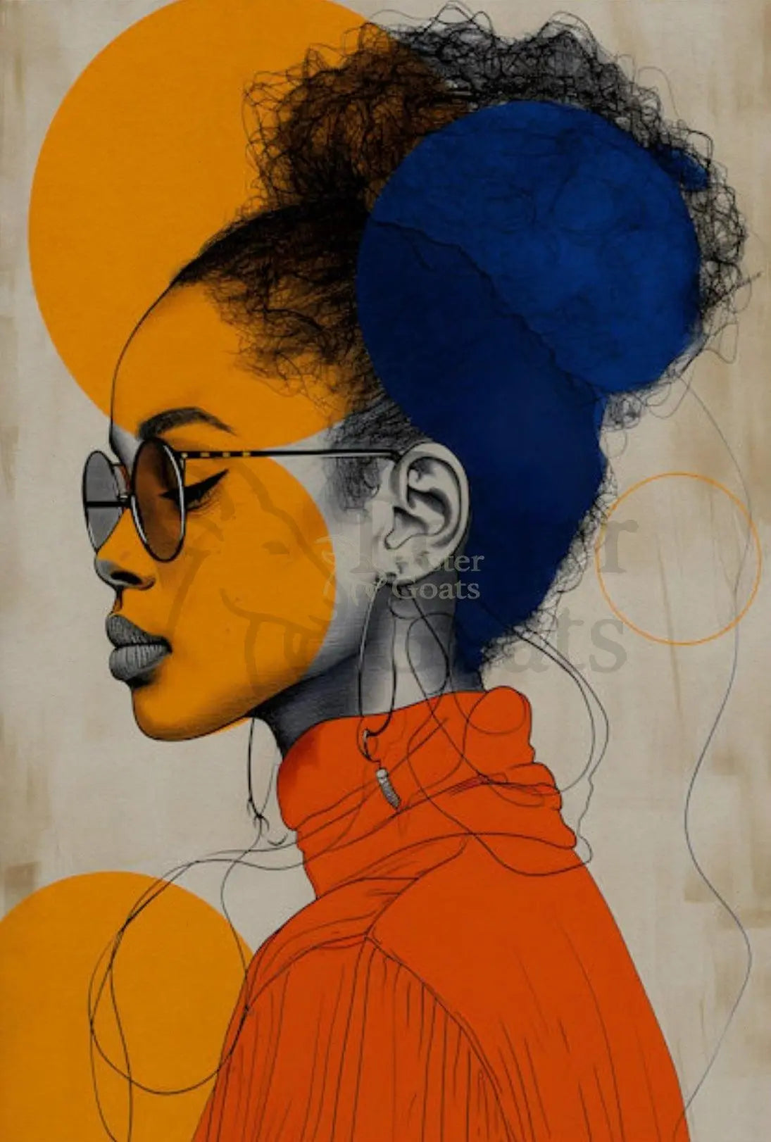 Mystical Portrait of Woman with Cultural Flair Heritage Poster PosterGoat