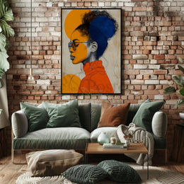 Mystical Portrait of Woman with Cultural Flair Heritage Poster PosterGoat