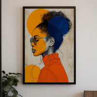 Mystical Portrait of Woman with Cultural Flair Heritage Poster PosterGoat