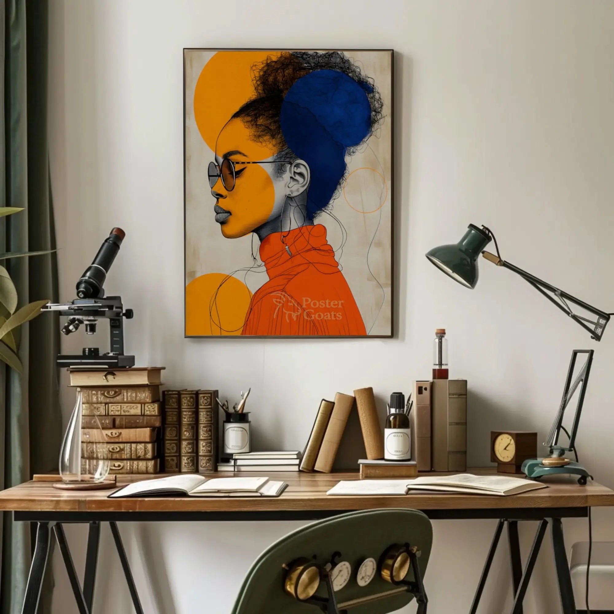 Mystical Portrait of Woman with Cultural Flair Heritage Poster PosterGoat