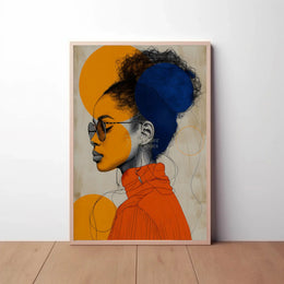 Mystical Portrait of Woman with Cultural Flair Heritage Poster PosterGoat