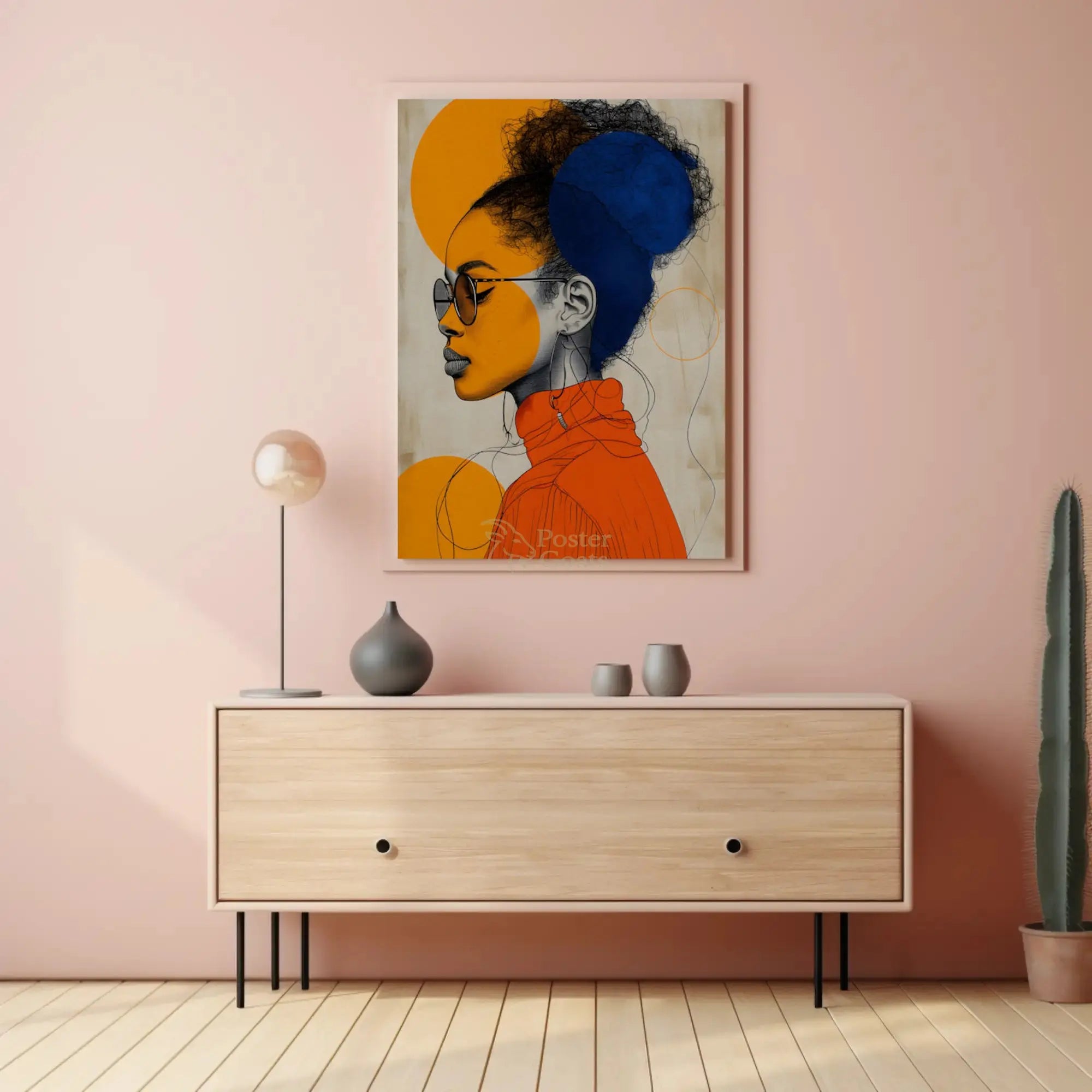 Mystical Portrait of Woman with Cultural Flair Heritage Poster PosterGoat
