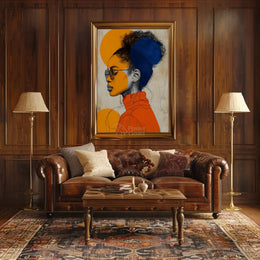 Mystical Portrait of Woman with Cultural Flair Heritage Poster PosterGoat