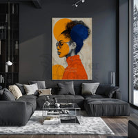 Mystical Portrait of Woman with Cultural Flair Heritage Poster PosterGoat
