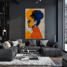 Mystical Portrait of Woman with Cultural Flair Heritage Poster PosterGoat