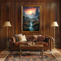 Mystical Realm Fantasy Landscape Artistic Poster PosterGoat
