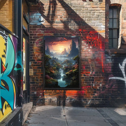 Mystical Realm Fantasy Landscape Artistic Poster PosterGoat