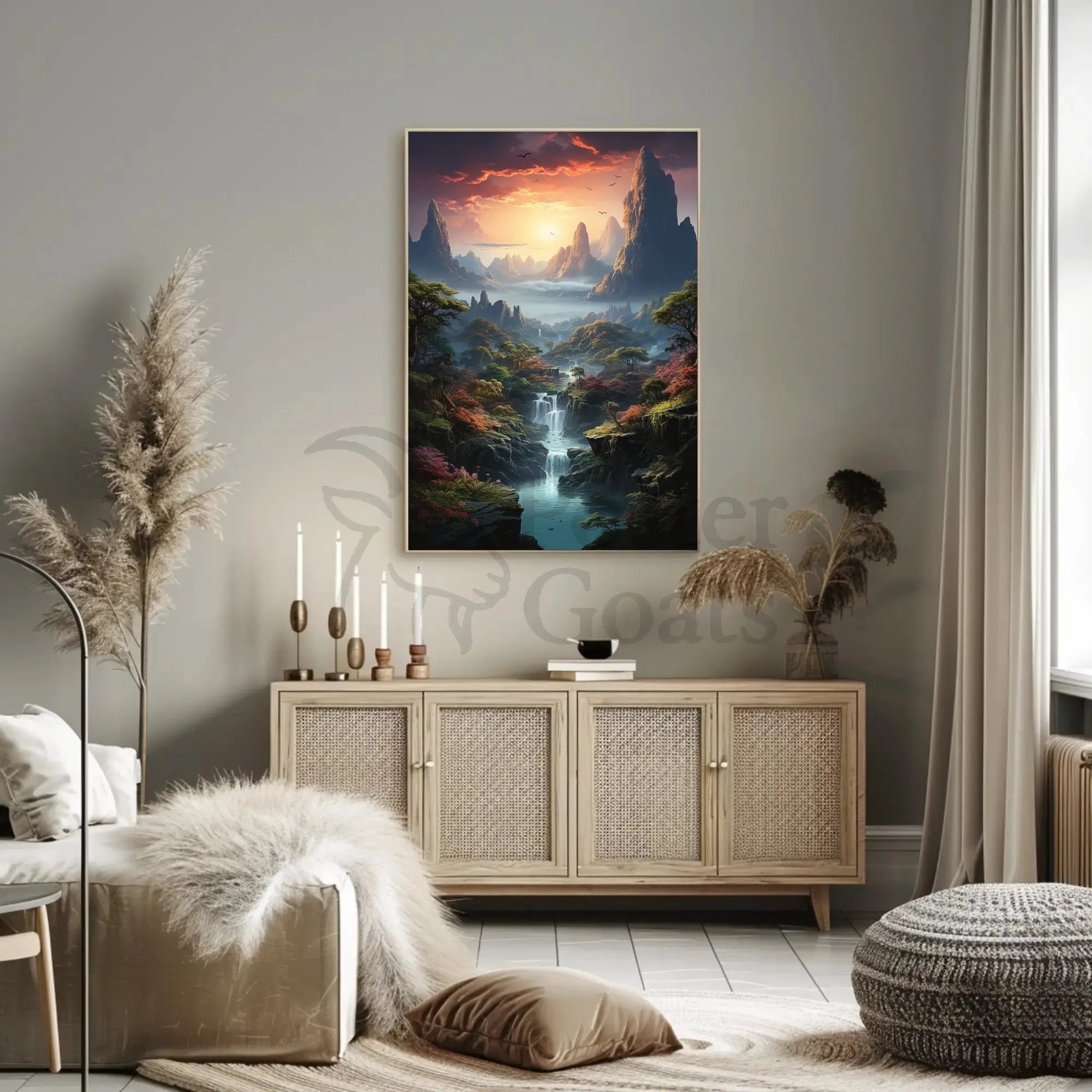 Mystical Realm Fantasy Landscape Artistic Poster PosterGoat