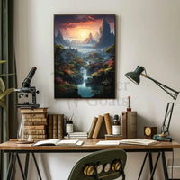 Mystical Realm Fantasy Landscape Artistic Poster PosterGoat