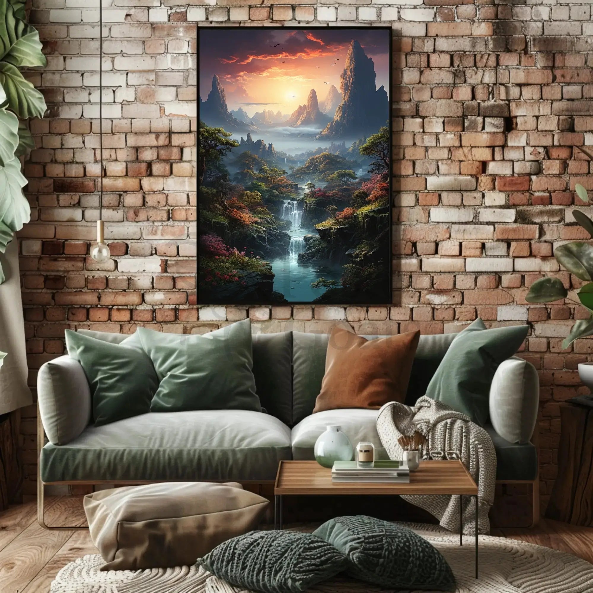 Mystical Realm Fantasy Landscape Artistic Poster PosterGoat