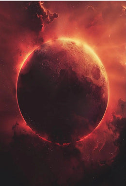 Mystical Red Planet in Futuristic Sci-Fi Poster PosterGoat