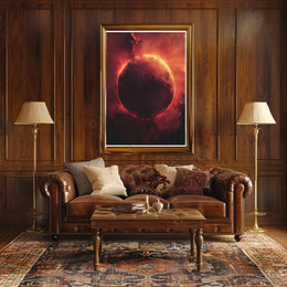 Mystical Red Planet in Futuristic Sci-Fi Poster PosterGoat