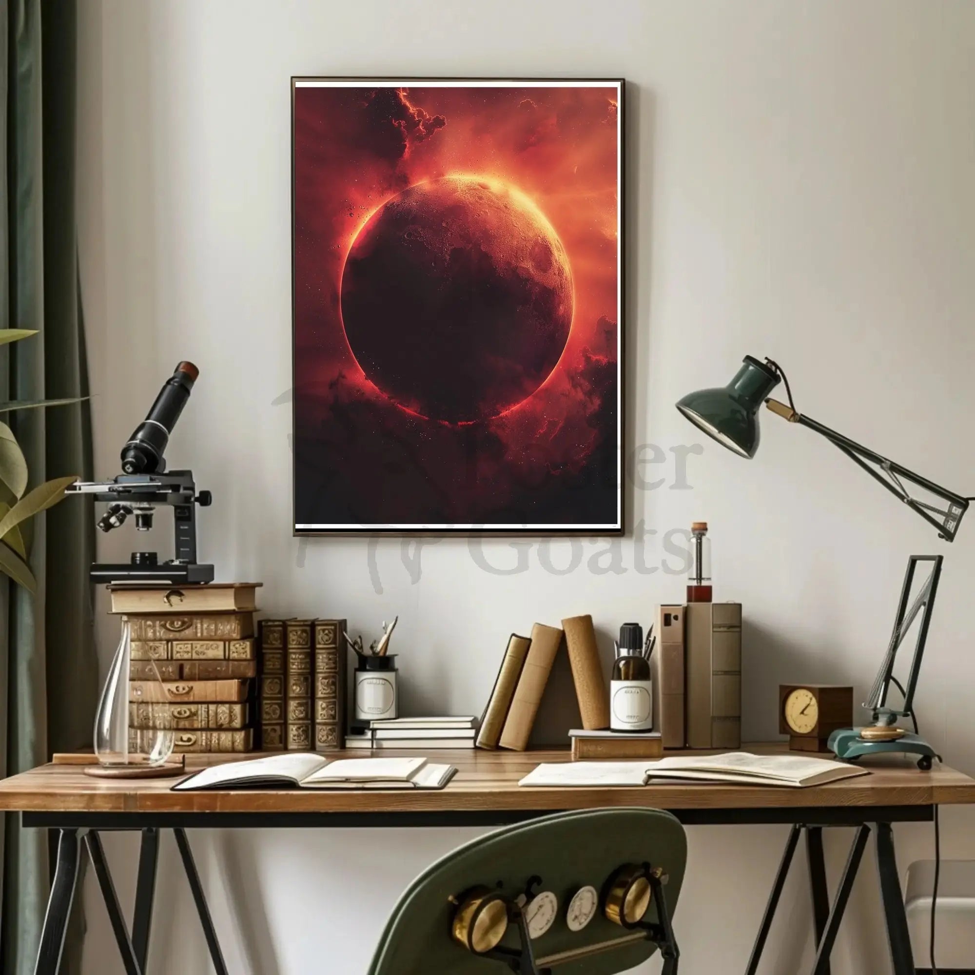 Mystical Red Planet in Futuristic Sci-Fi Poster PosterGoat