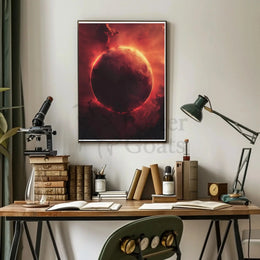 Mystical Red Planet in Futuristic Sci-Fi Poster PosterGoat