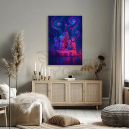 Mystical Russian Cathedral Surreal Dreamscape Artistic Poster PosterGoat