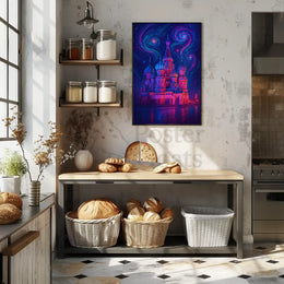 Mystical Russian Cathedral Surreal Dreamscape Artistic Poster PosterGoat