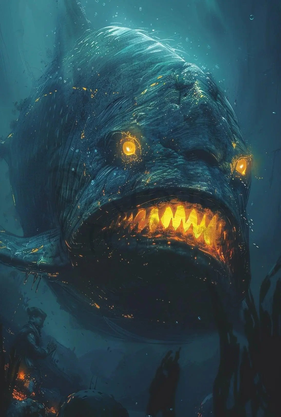 Mystical Sea Creature Underwater Artistic Poster PosterGoat