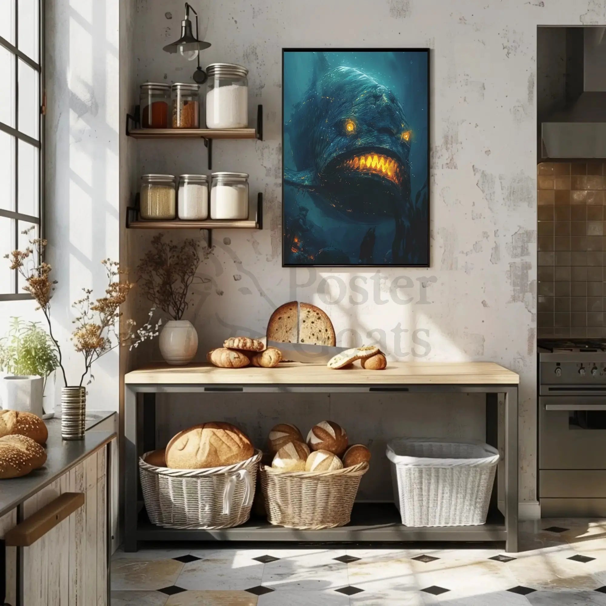 Mystical Sea Creature Underwater Artistic Poster PosterGoat