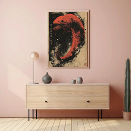 Mystical Serpent Chaos Ink Art Cultural Poster PosterGoat