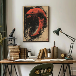 Mystical Serpent Chaos Ink Art Cultural Poster PosterGoat