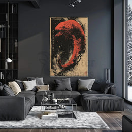 Mystical Serpent Chaos Ink Art Cultural Poster PosterGoat