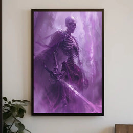 Mystical Skeleton Sword Fantasy Art Poster PosterGoat