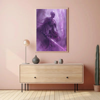 Mystical Skeleton Sword Fantasy Art Poster PosterGoat