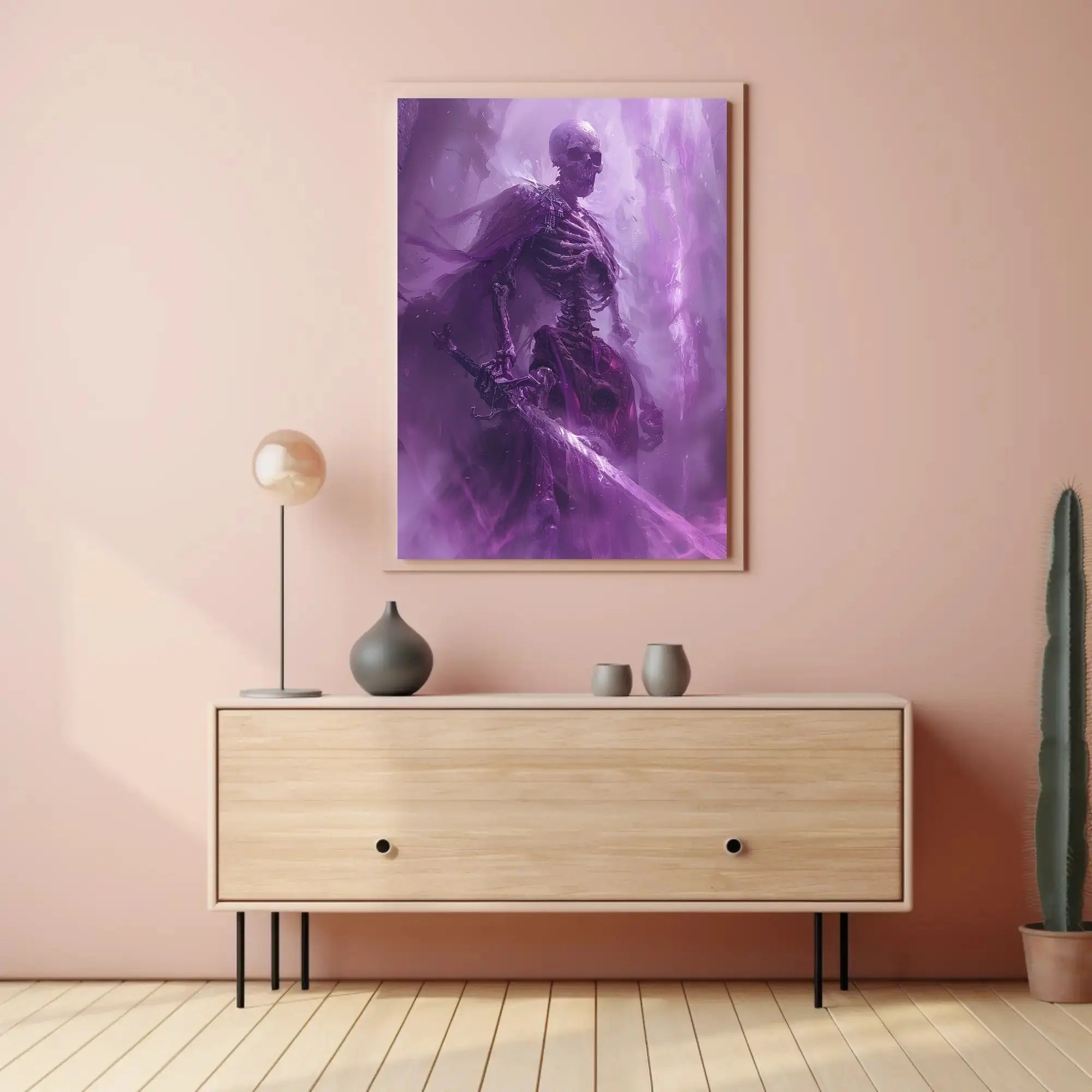 Mystical Skeleton Sword Fantasy Art Poster PosterGoat