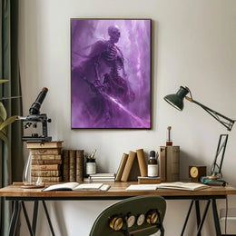 Mystical Skeleton Sword Fantasy Art Poster PosterGoat