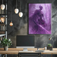Mystical Skeleton Sword Fantasy Art Poster PosterGoat