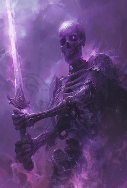 Mystical Skeleton Warrior Fantasy Art Poster PosterGoat