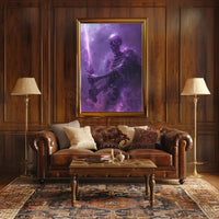 Mystical Skeleton Warrior Fantasy Art Poster PosterGoat