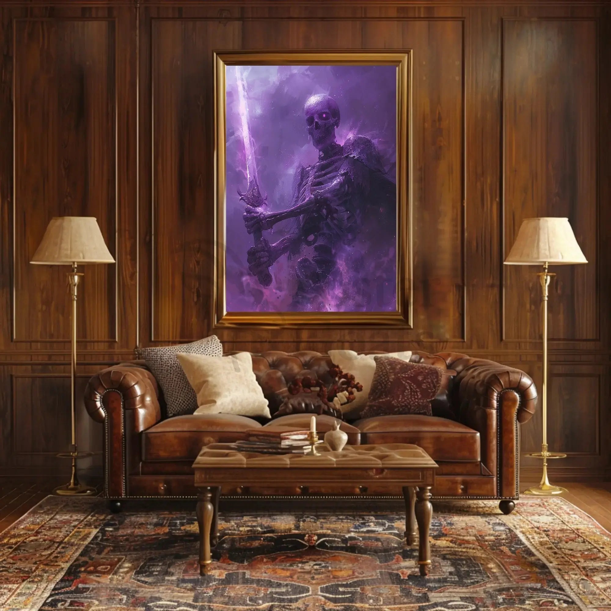 Mystical Skeleton Warrior Fantasy Art Poster PosterGoat