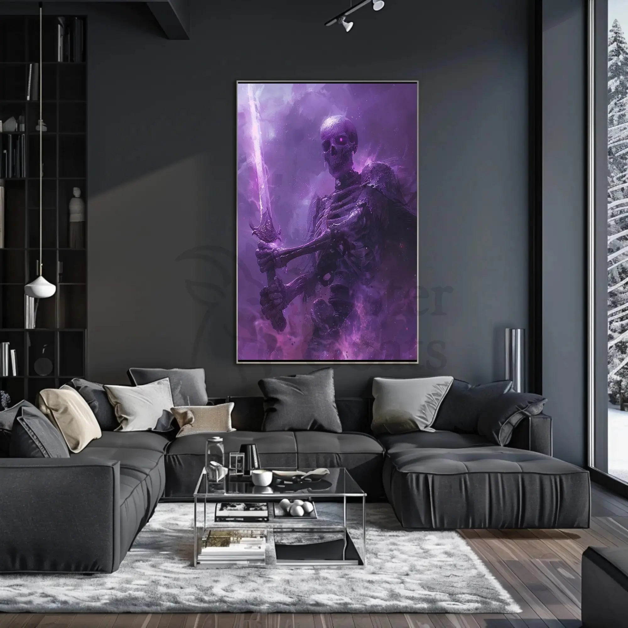 Mystical Skeleton Warrior Fantasy Art Poster PosterGoat