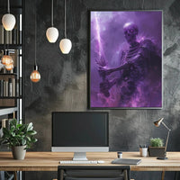 Mystical Skeleton Warrior Fantasy Art Poster PosterGoat