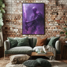 Mystical Skeleton Warrior Fantasy Art Poster PosterGoat