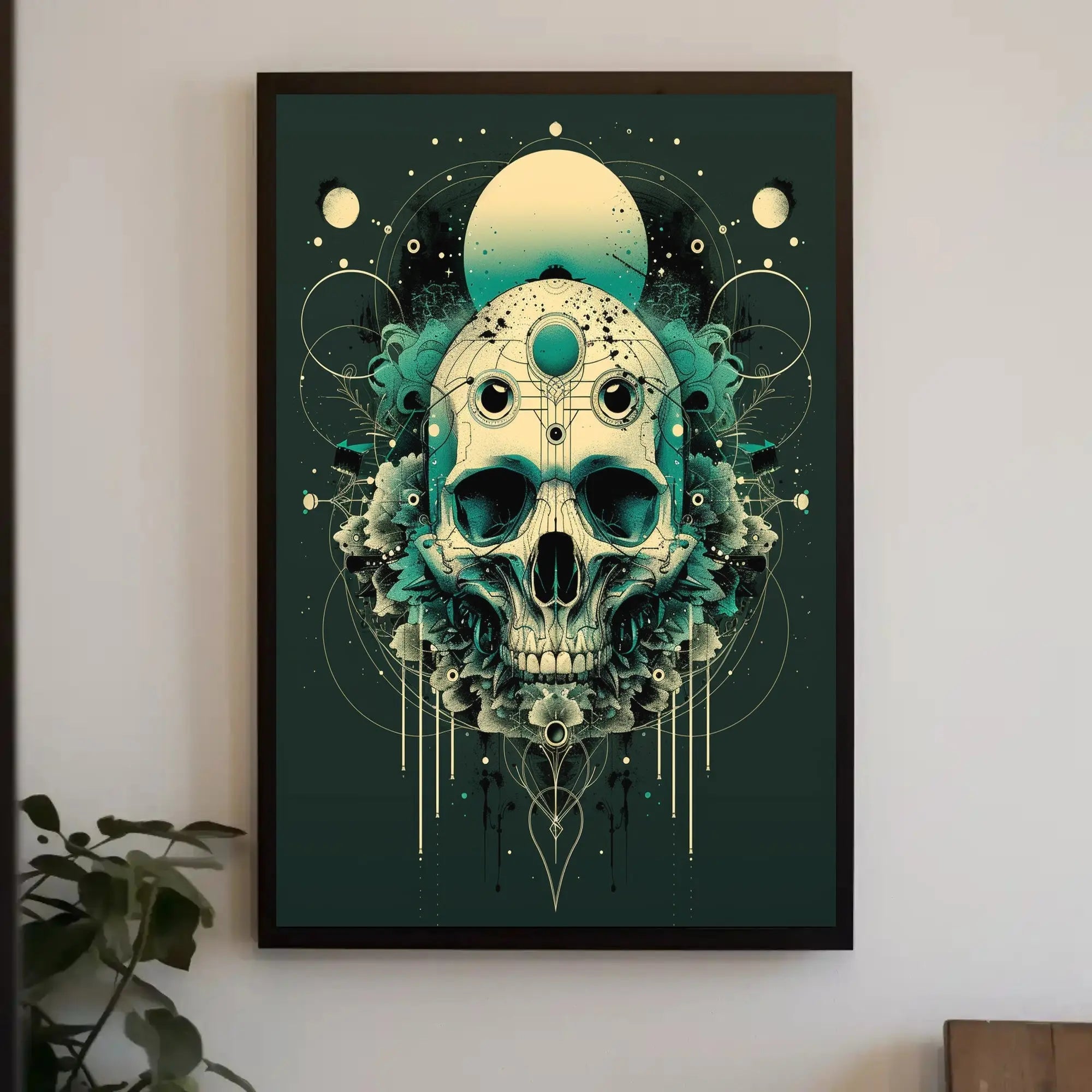 Mystical Skull Visionary Art Abstract Poster PosterGoat