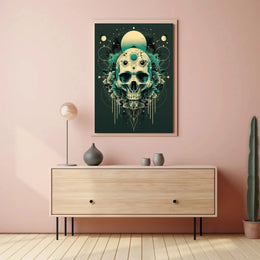 Mystical Skull Visionary Art Abstract Poster PosterGoat