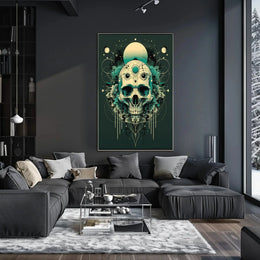 Mystical Skull Visionary Art Abstract Poster PosterGoat