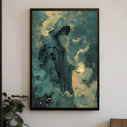 Mystical Sorcerer Fantasy Design Artistic, Pop Culture Poster PosterGoat