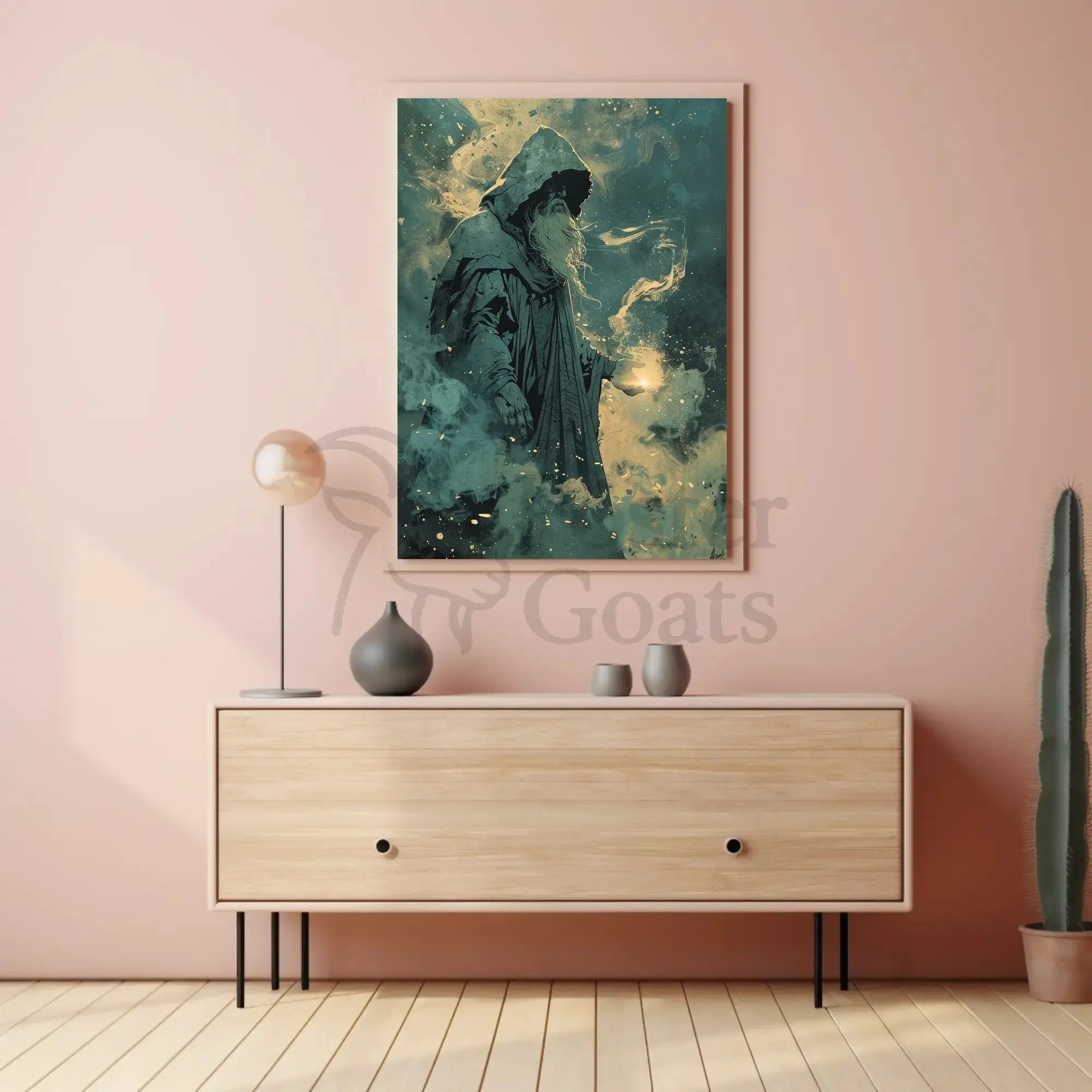 Mystical Sorcerer Fantasy Design Artistic, Pop Culture Poster PosterGoat