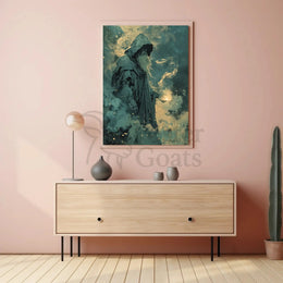 Mystical Sorcerer Fantasy Design Artistic, Pop Culture Poster PosterGoat