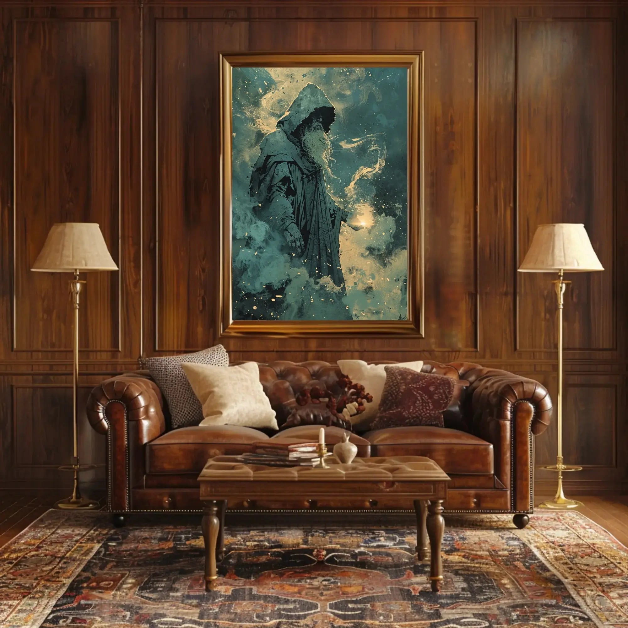 Mystical Sorcerer Fantasy Design Artistic, Pop Culture Poster PosterGoat