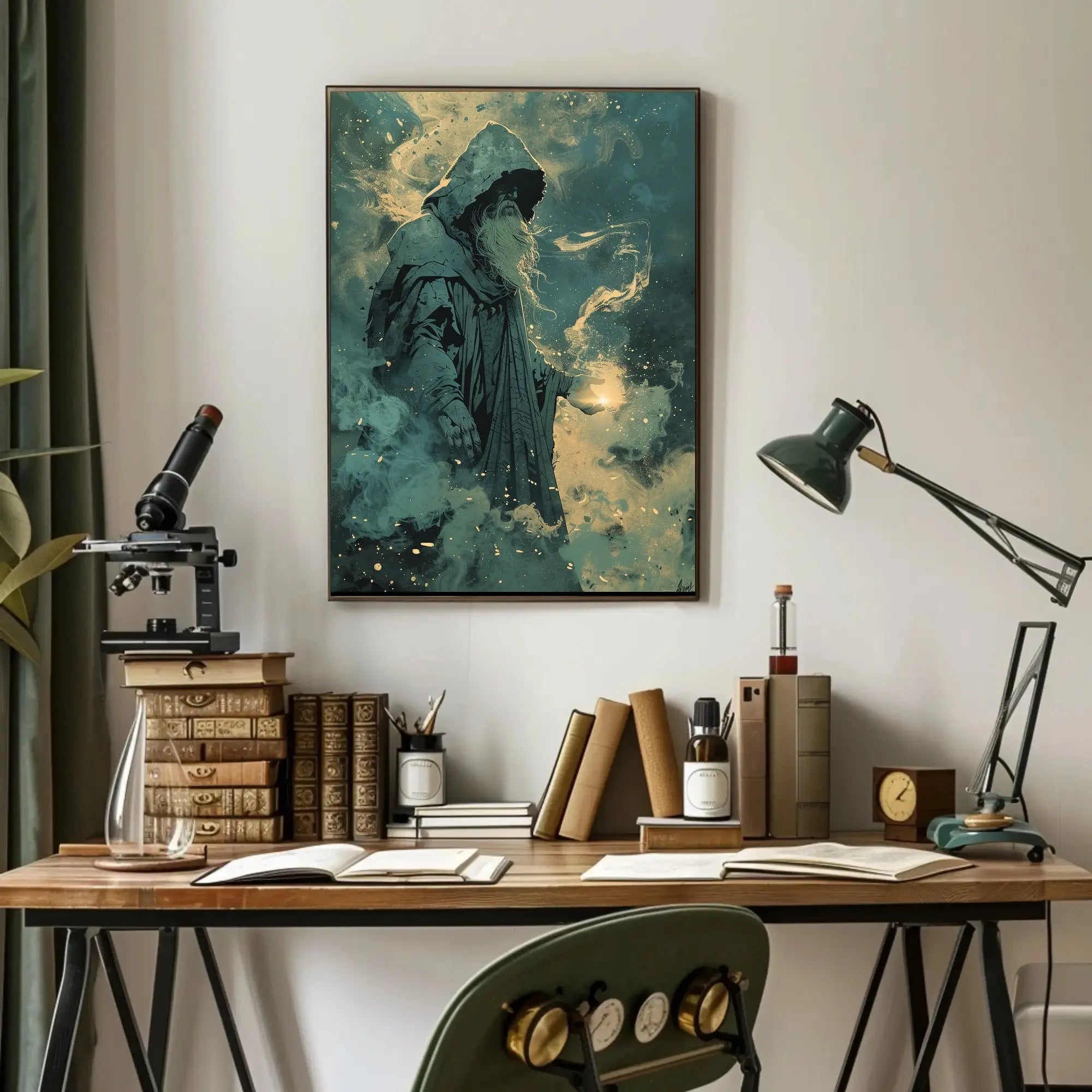 Mystical Sorcerer Fantasy Design Artistic, Pop Culture Poster PosterGoat
