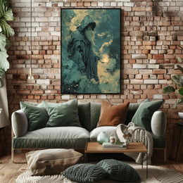Mystical Sorcerer Fantasy Design Artistic, Pop Culture Poster PosterGoat