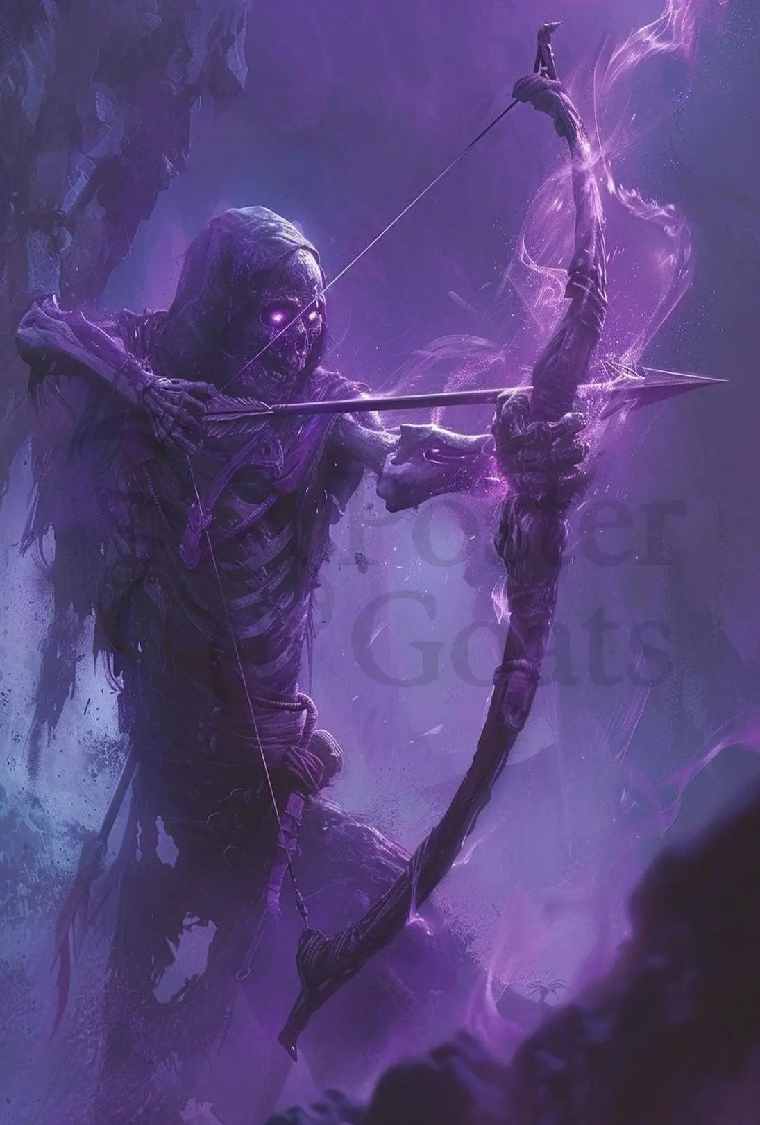 Mystical Undead Archer Fantastical Sci-Fi Poster PosterGoat