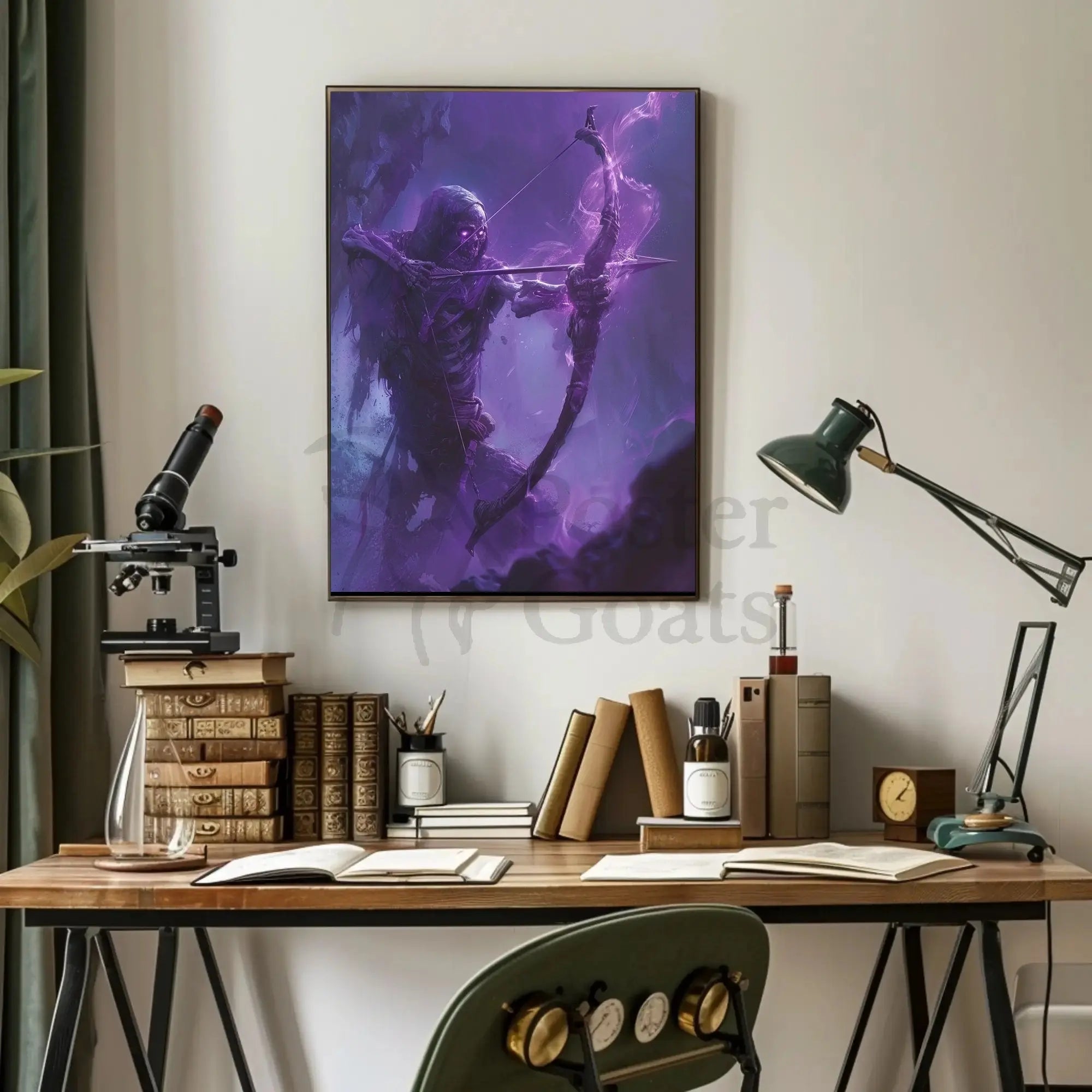 Mystical Undead Archer Fantastical Sci-Fi Poster PosterGoat