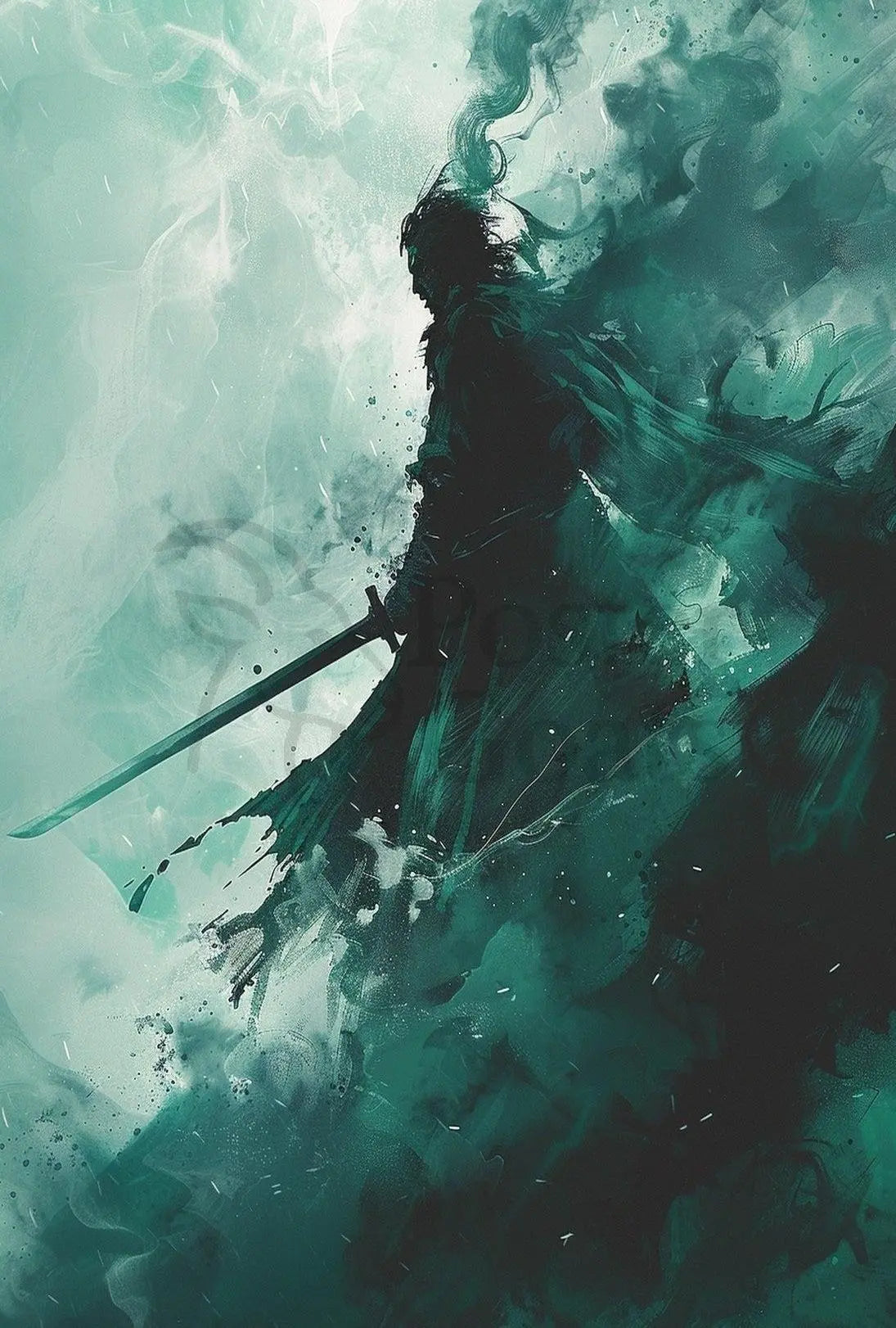 Mystical Warrior Abstract, Artistic, or Pop Culture Poster PosterGoat