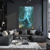 Mystical Wizard in Grand Library Fantasy Art Poster PosterGoat