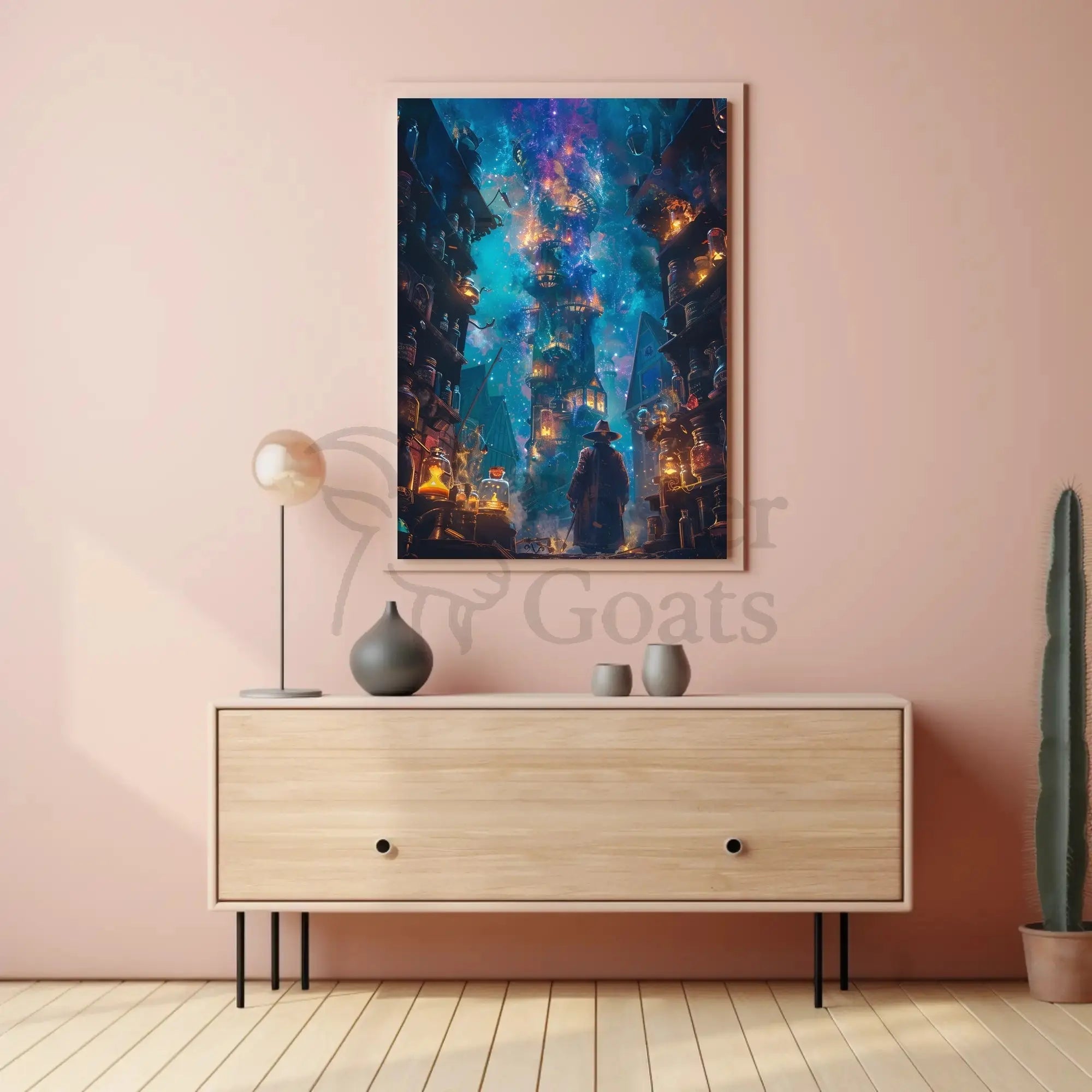 Mystical Wizardry Adventure in Magical Realm Futuristic Sci-Fi Poster PosterGoat